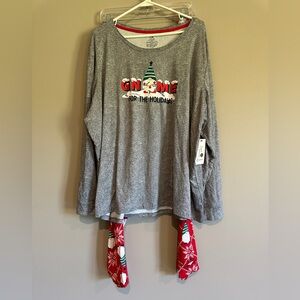 Women’s Gnome Christmas PJ set.